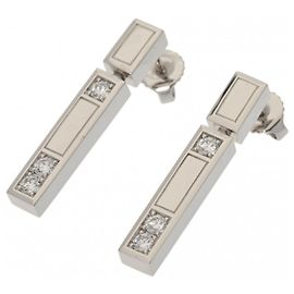 Brincos de ouro branco 18K para mulheres Harry Winston Traffic Outro