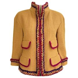 Chanel-Chanel  Supermarket Ad Campaign Ocher Tweed Jacket 36 FR-Multiple colors