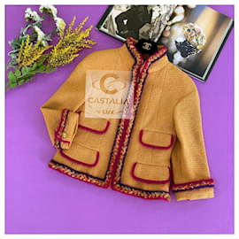 Chanel-Chanel  Supermarket Ad Campaign Ocher Tweed Jacket 36 FR-Multiple colors