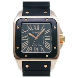 Cartier-Cartier Santos 100 LM W2012U2 Black Men's Watch-Other