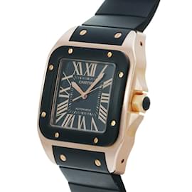 Cartier-Cartier Santos 100 LM W2012U2 Black Men's Watch-Other