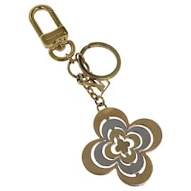 Louis Vuitton-LOUIS VUITTON Monogram Flower Charm metal Gold M64267 LV Auth 114658-Golden