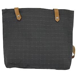Hermès-Sac à épaule HERMES en toile grise Auth th5606-Marron