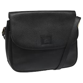 Autre Marque-Burberrys Shoulder Bag Leather Black Auth bs22570-Black