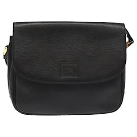 Autre Marque-Burberrys Shoulder Bag Leather Black Auth bs22570-Black