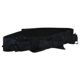 Cinto CHANEL de couro 29,9"" preto CC Auth bs21650 Preto