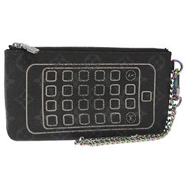 LOUIS VUITTON Monogram Eclipse Fragment iPhone Case M64433 LV Auth 113203 Monogram