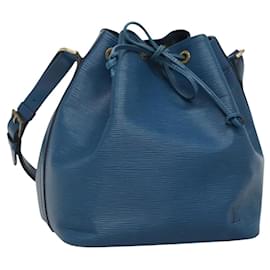 Louis Vuitton-LOUIS VUITTON Epi Petit Noe Shoulder Bag Blue M44105 LV Auth 115383-Blue