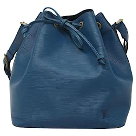 Louis Vuitton-LOUIS VUITTON Epi Petit Noe Shoulder Bag Blue M44105 LV Auth 115383-Blue