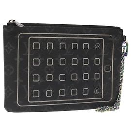 FUNDAS PARA iPHONE LOUIS VUITTON Monogram Eclipse Fragment M64449 LV Auth 113202 Monograma