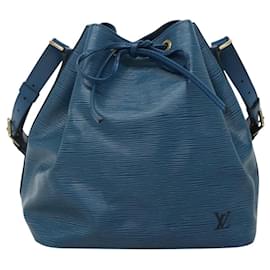 Louis Vuitton-LOUIS VUITTON Epi Petit Noe Shoulder Bag Blue M44105 LV Auth 115791-Blue