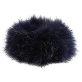 Yves Salomon Cuffie in pelliccia Blu navy