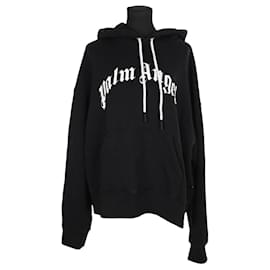 Palm Angels Schwarzer Baumwollpullover Schwarz