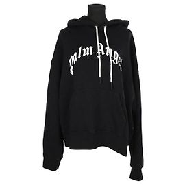 Palm Angels Sudadera de algodón negra Negro