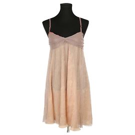 John Galliano Robe en soie Rose