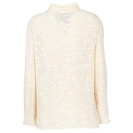 Chanel-Chanel Ivory Colored Gauzed Cotton Jacket-Cream