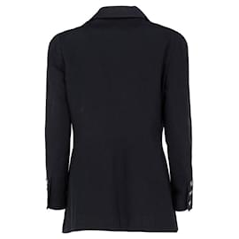 Chanel-Chanel Navy Blue Ribbed Cotton Jacket-Blue,Navy blue