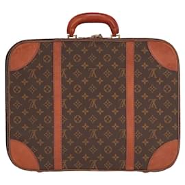 Louis Vuitton-Louis Vuitton Brown Monogram Leather Luggage-Brown