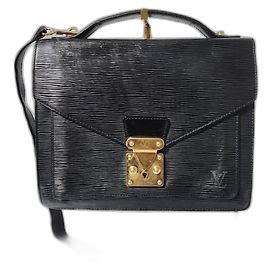 Bolso de mano Monceau Epi Louis Vuitton Negro Negro