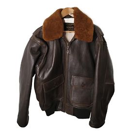 Schott Leather Coat Men Light Brown Dark Brown Light brown Dark brown