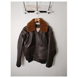 Schott-Men Coats Outerwear-Light brown,Dark brown