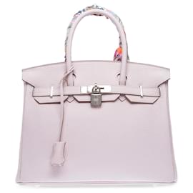 Hermès-HERMES Birkin 30 Bag in Purple Leather - 102526-Purple