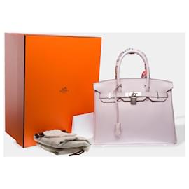 Hermès-HERMES Birkin 30 Bag in Purple Leather - 102526-Purple