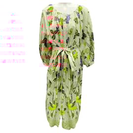 Autre Marque-Cara Cara Beige / Orange Multi Turtledove Dodo Bird Border Simone Dress-Multiple colors