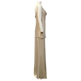 Autre Marque-Antonelli Gold Metallic Tank and Skirt Set-Golden