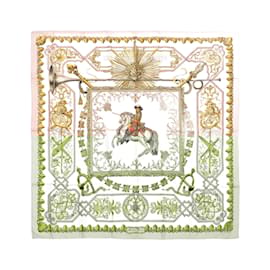 Hermès-Hermès Carré 90 "LVDOVICVS MAGNVS" 100% Silk Scarf-Pink