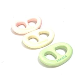 Hermès-Hermes Chaine d'Ancre Scarf Ring Set-Pink