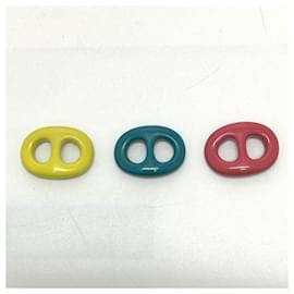 Hermès-Hermes Chaine d'Ancre Set of 3 Pastel Scarf Rings-Other