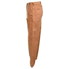 Autre Marque-KAPITAL Lumber Straight-Leg Cargo Pants in Brown Cotton-Brown,Red