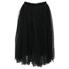 Autre Marque Schwarze Tüll-Midirock von Comme Des Garçons aus schwarzem Polyester Schwarz
