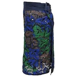 Sacai- Sacai Leaf Printed Mini Wrap Skirt in Multicolor Polyester-Multiple colors