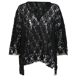 Comme Des Garcons- Comme Des Garçons Lace Blouse in Black Polyester-Black
