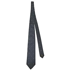 Louis Vuitton-Louis Vuitton Monogram Dots Tie in Navy Blue Silk-Blue,Navy blue