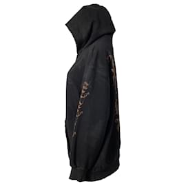 Balenciaga-Balenciaga Logo Zipped Hoodie in Black Cotton-Black