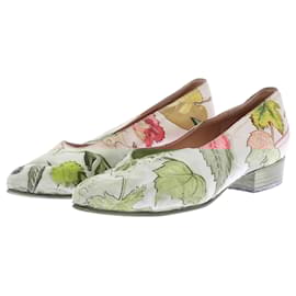 Hermès-HERMES Flats T.EU 38 Cloth-White
