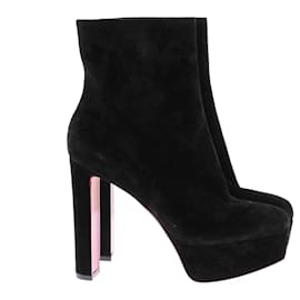 Christian Louboutin-CHRISTIAN LOUBOUTIN Ankle boots T.EU 37 Velvet-Black