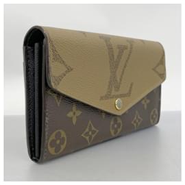 Louis Vuitton-Louis Vuitton Long Wallet Monogram Reverse Portefeuille Sarah-Brown,Light brown