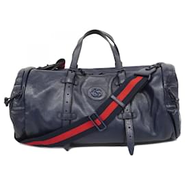 Gucci-Gucci Boston Bag GG Marmont-Navy blue