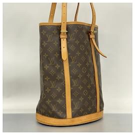 Louis Vuitton-Louis Vuitton Monogram Bucket Tote Bag-Brown