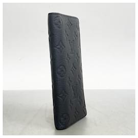Louis Vuitton-Louis Vuitton Long Wallet Monogram Shadow Portefeuille Brazza M62900 Noir-Black