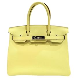 Hermès-Hermes Birkin 30 Handbag in Jaune Poussin-Other
