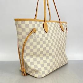 Louis Vuitton-Louis Vuitton Damier Azur Neverfull MM Tote Bag-Pink