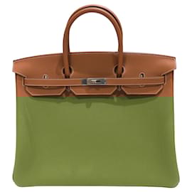 Hermès-Hermes Birkin 40 Handbag in Gold Togo Leather-Golden