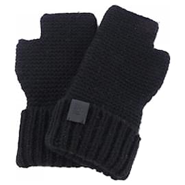 Hermès-Hermes Black Cashmere Warm Gloves-Black