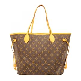 Louis Vuitton-Louis Vuitton Monogram Neverfull MM Tote Bag-Brown