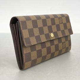 Louis Vuitton-Louis Vuitton Long Wallet in Damier Ebene-Damier ebene